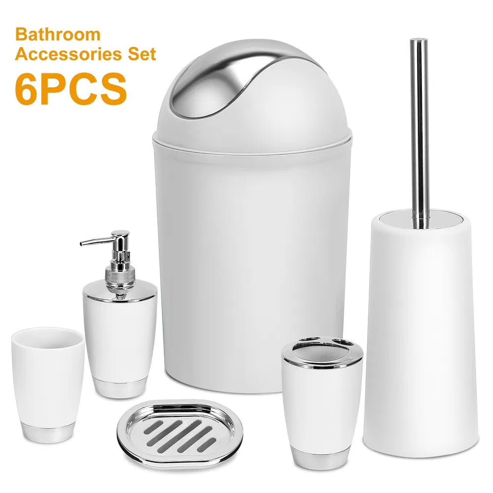 6 Pc Bathroom Set