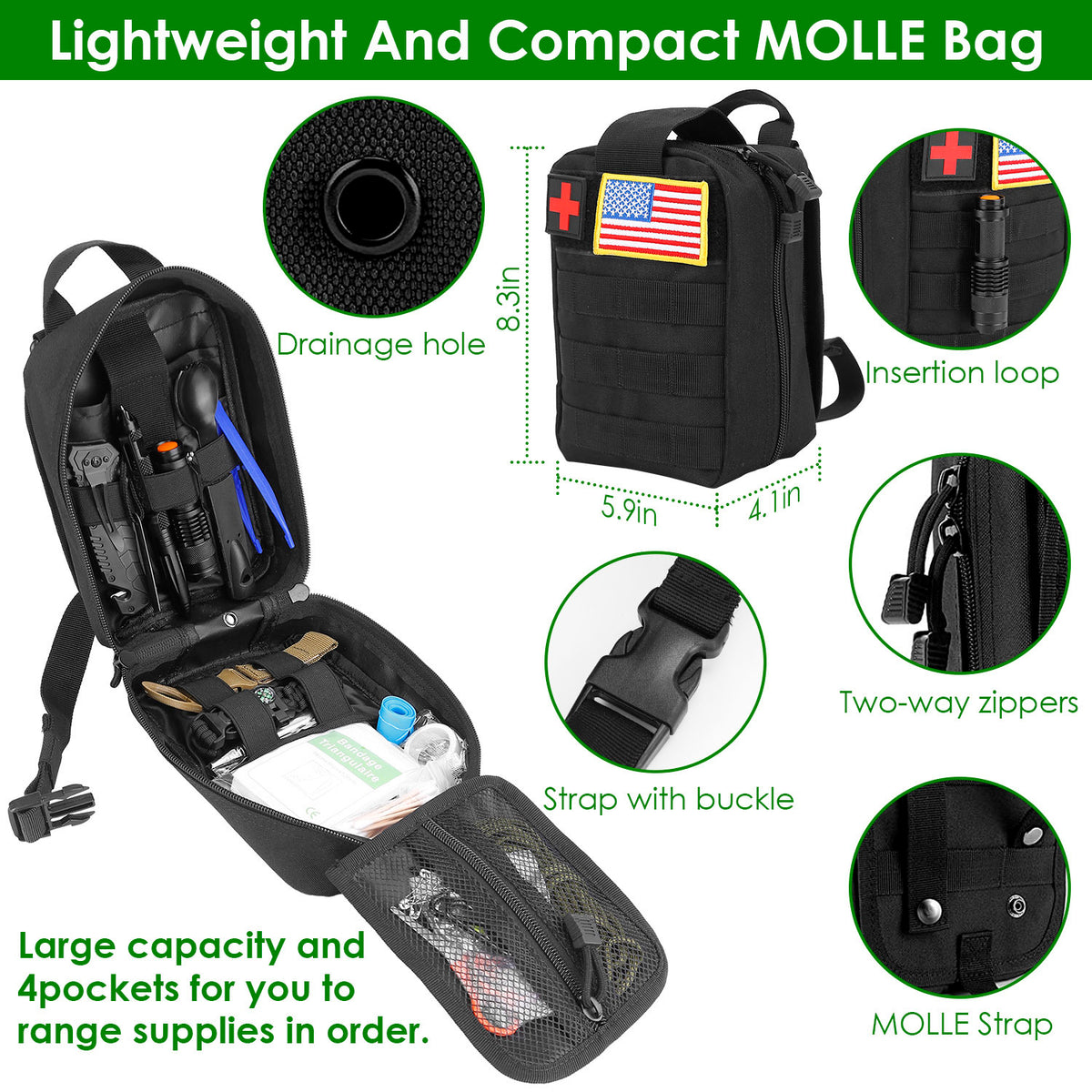 47Pcs Emergency Survival Kit