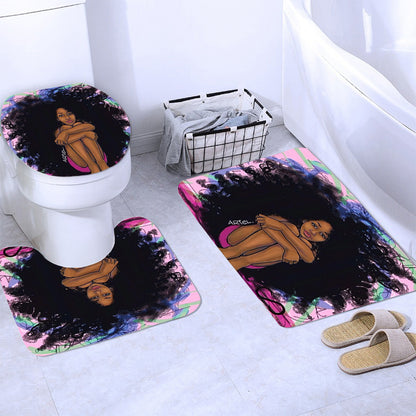 Beautiful Goddess Bathroom Shower Curtain Set
