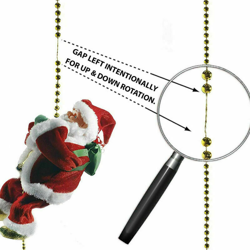 Rope Climbing Electric Christmas Santa Claus