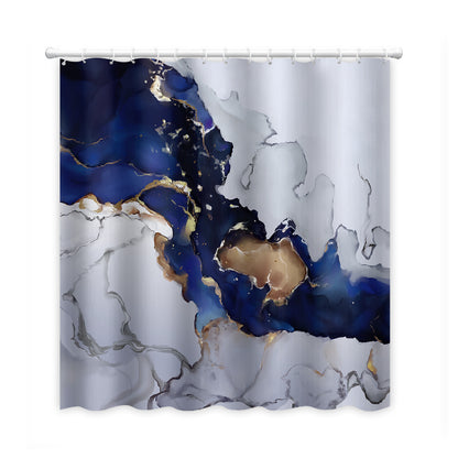 Marble Pattern Printed Polyester Bath Curtain