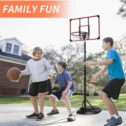 Portable Basketball Hoop Stand with Adjustable Height 7.5ft - 9.2ft $ 32-Inch Backboard