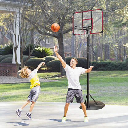 Portable Basketball Hoop Stand with Adjustable Height 7.5ft - 9.2ft $ 32-Inch Backboard