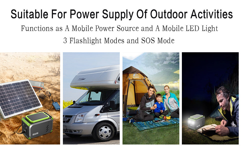 110V Camping Power Station 200 W Solar Generator