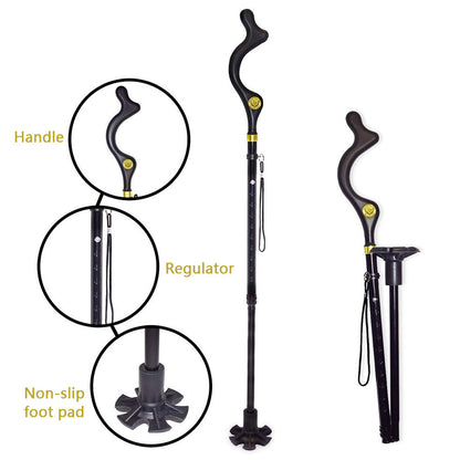 Posture Walking Stick Cane For Men And Women With Adjustable Heights