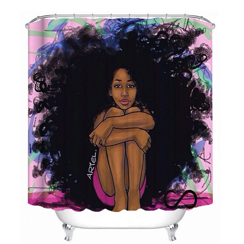 Beautiful Goddess Bathroom Shower Curtain Set