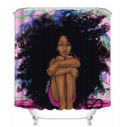 Beautiful Goddess Bathroom Shower Curtain Set