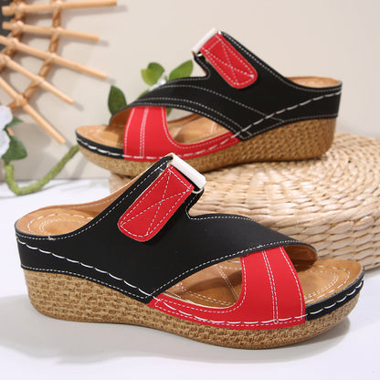 Lightweight Wedge Velcro Multicolor Shoes