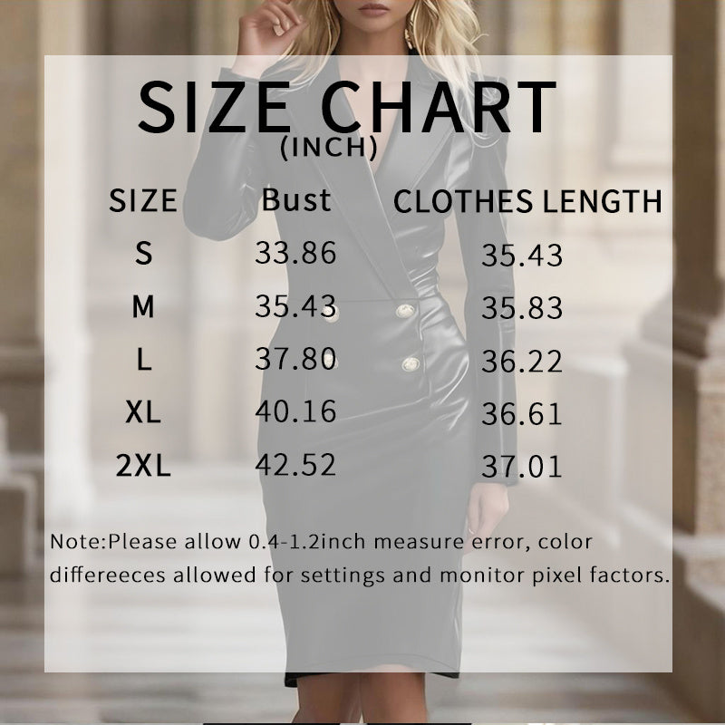 Women's Faux Leather Blazer Dress