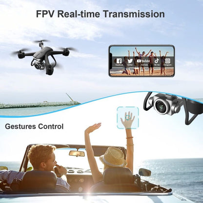 FPV RC Quadcopter Drone with HD Camera – WiFi App Control, Voice & Gesture Control, 30-Min Flight