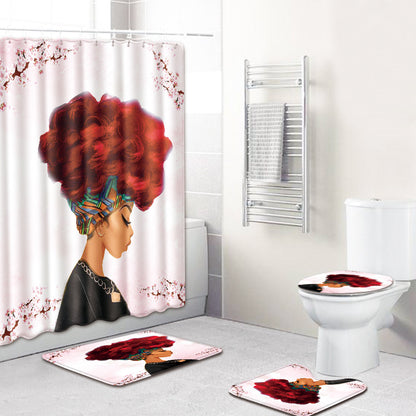 Shower Curtain & Mat Set