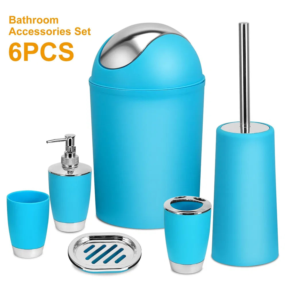 6 Pc Bathroom Set
