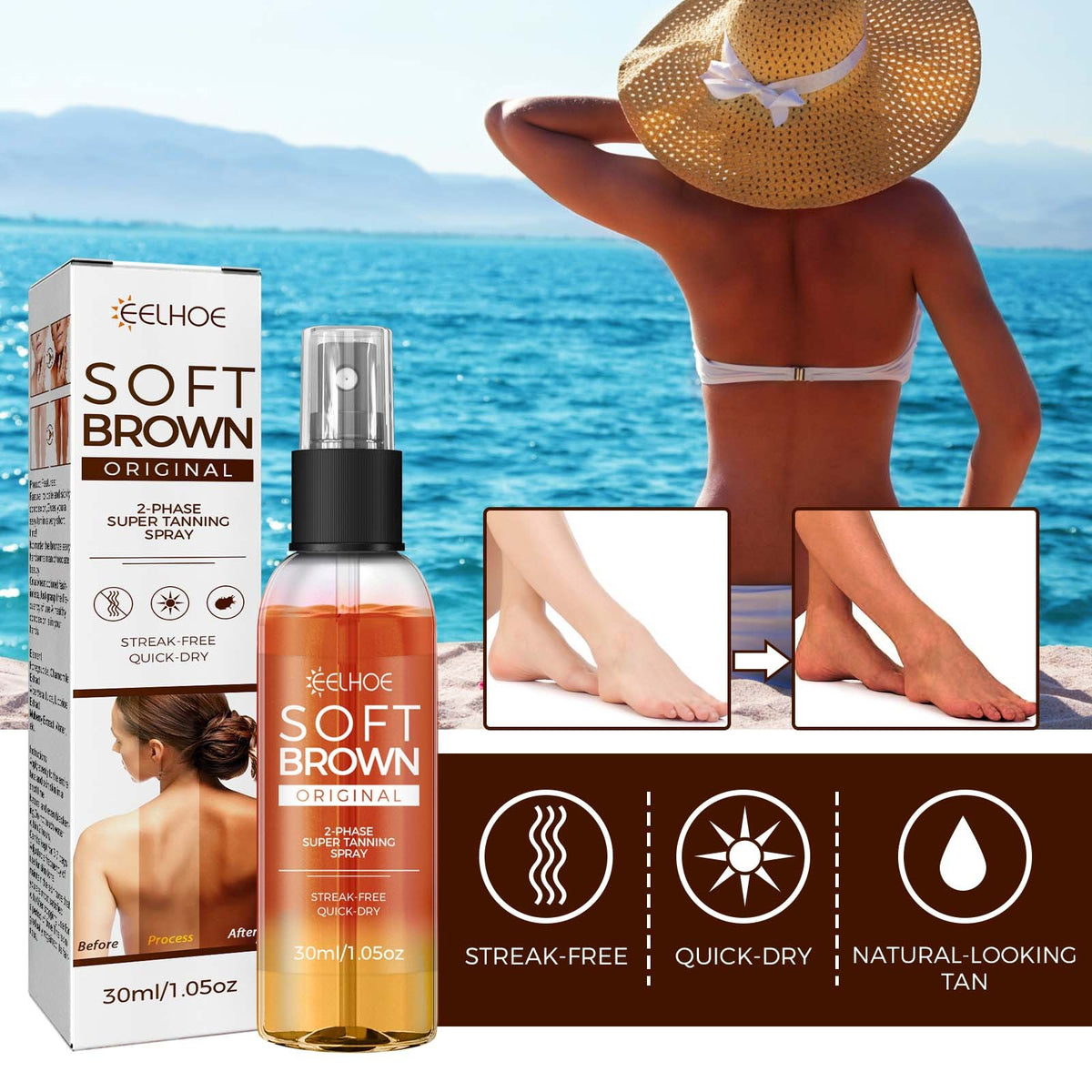 Tanning Spray Natural Bronze Wheat Color