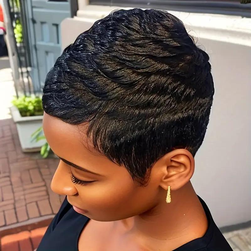 Women's Elegant Short-Cut Brazilian Remy Hair Wig