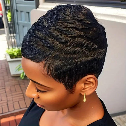 Women's Elegant Short-Cut Brazilian Remy Hair Wig