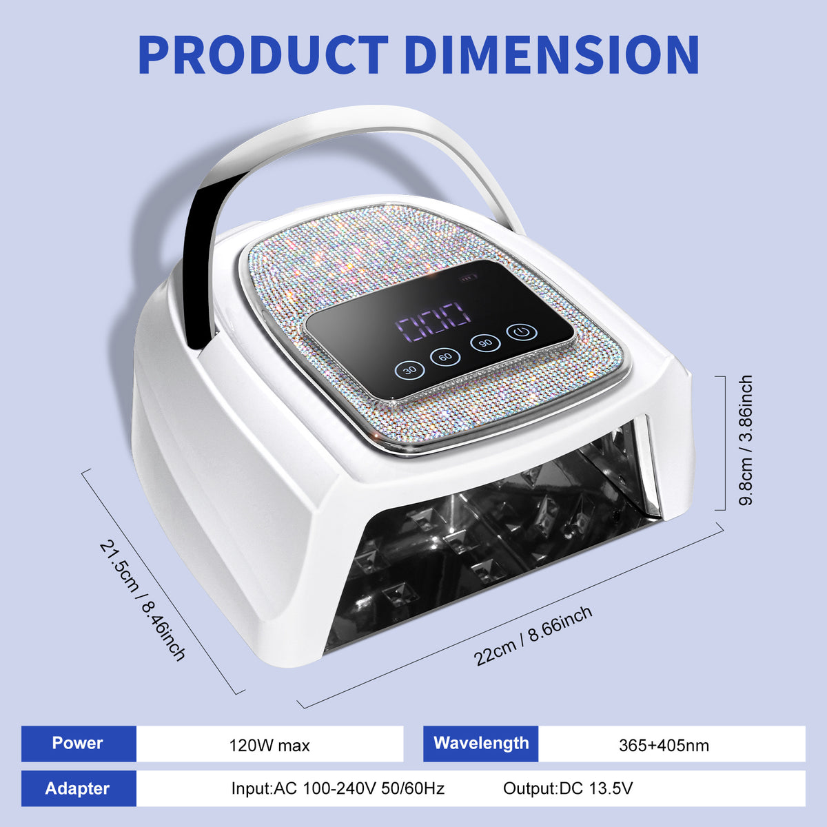 Rechargeable Cordless UV LED Nail Lamp