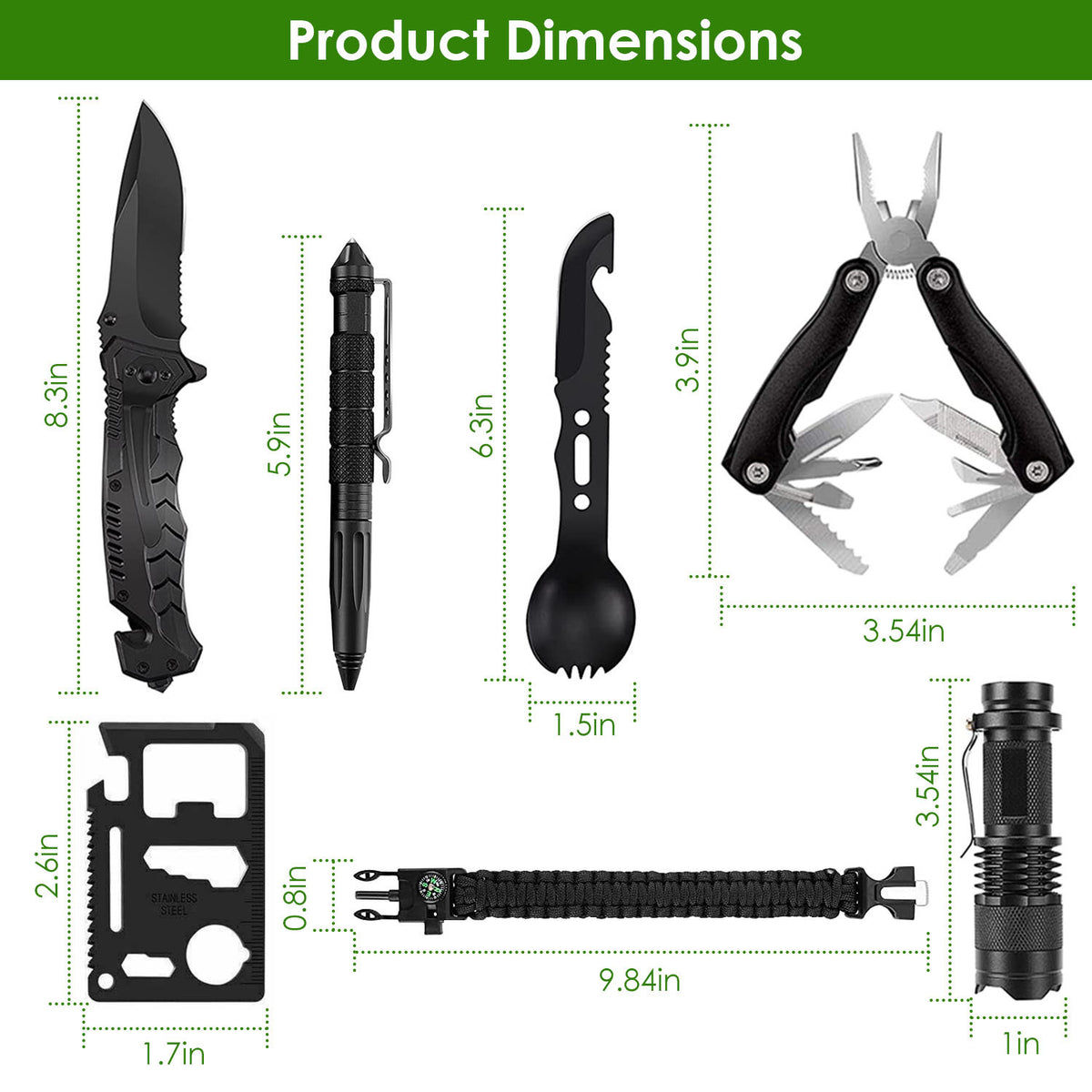 47Pcs Emergency Survival Kit