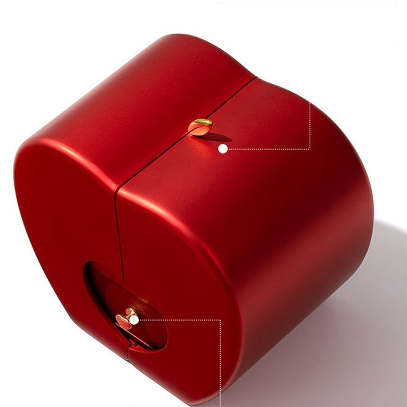 Red Fashion Jewelry Box With Rose And Pendant
