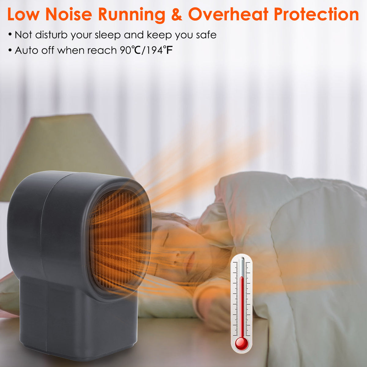 1Pc 500W Portable Electric Space Heater