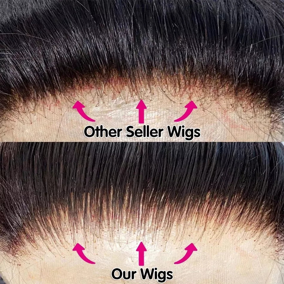 6x4 Density Virgin Human Hair Lace Front Wig