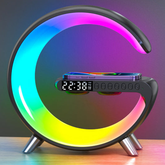 G-Shaped LED Bluetooth Bluetooth Speaker with Wireless Charger