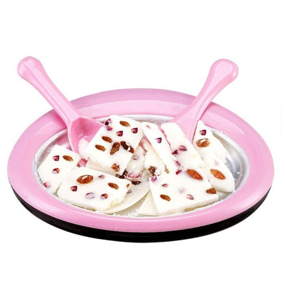 Fried Ice Cream & Frozen Yogurt Maker – No-Electricity Ice Roll Pan with Shovels, Blue