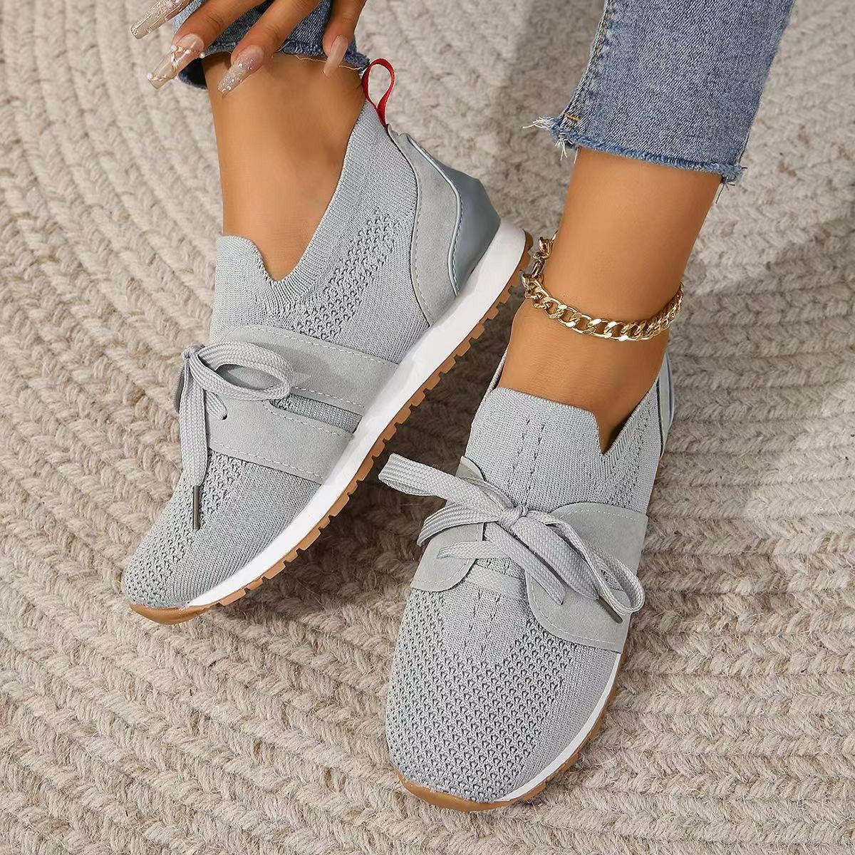 Women's Breathable Walking Wedges Sneakers