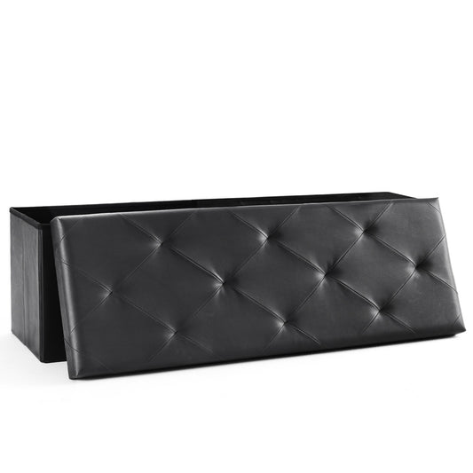 Foldable Storage Ottoman Bench