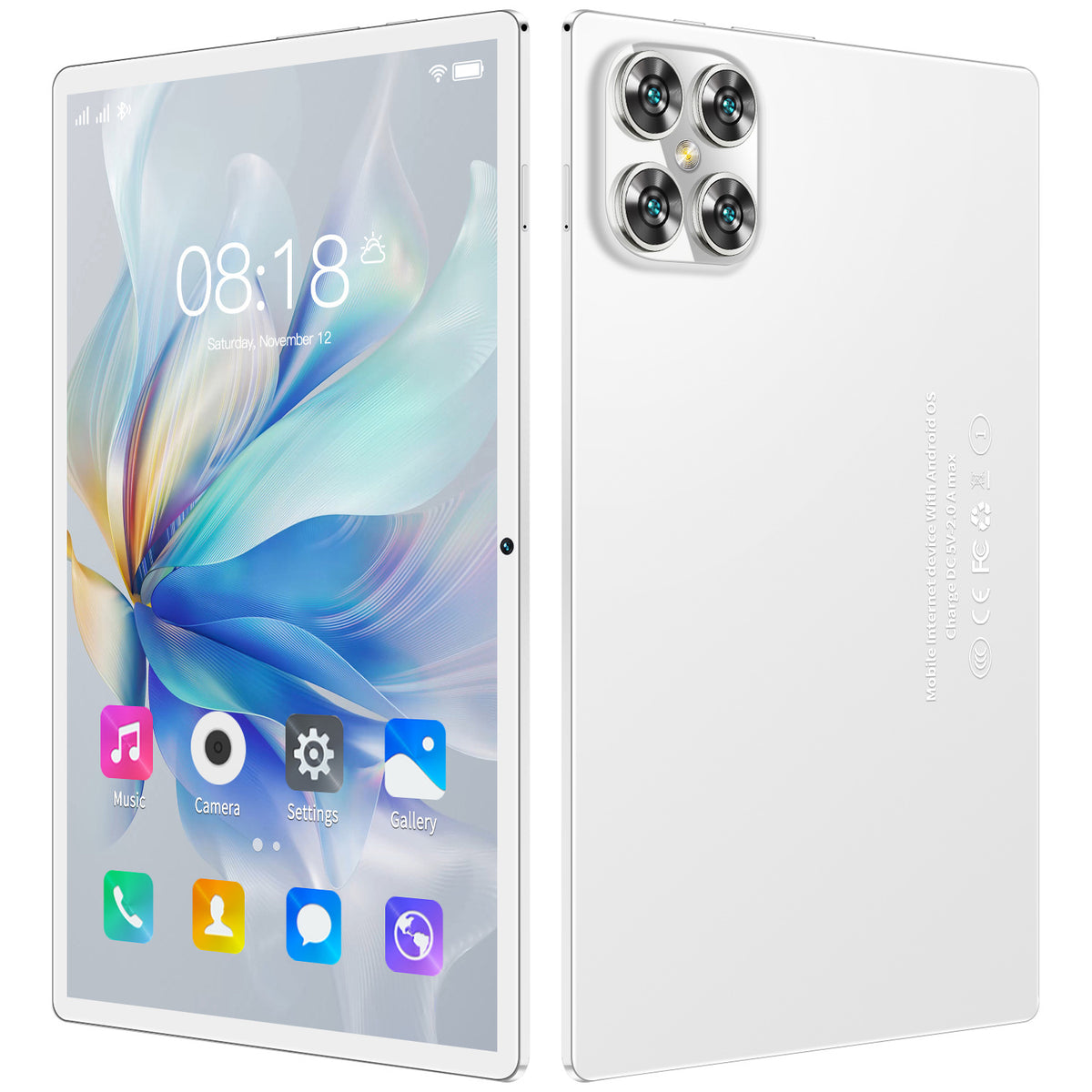 10.1-Inch Android Tablet with Bluetooth, GPS & Dual SIM – 9+ Hour Battery, 5 Colors, US Plug