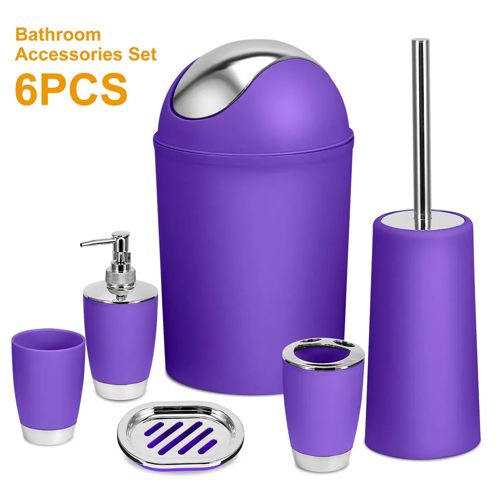 6 Pc Bathroom Set