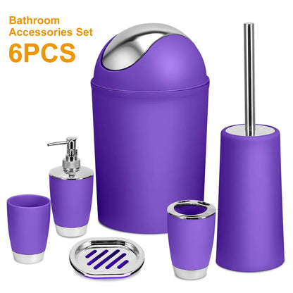 6 Pc Bathroom Set