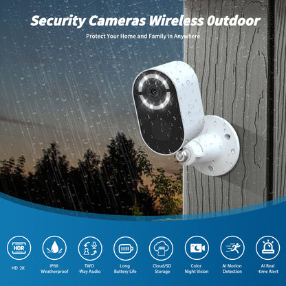 Wireless Outdoor Solar-Powered Security Camera