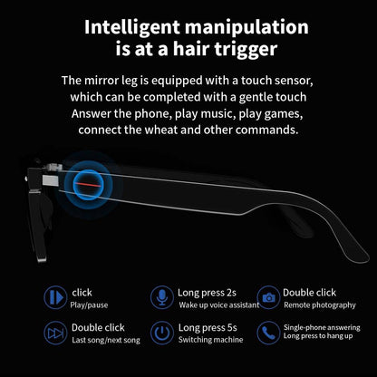 Smart Glasses Hands-Free Anti-Blue Wireless BT