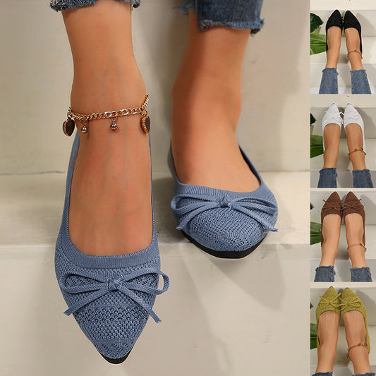 Women's Bow Knitted Loafers