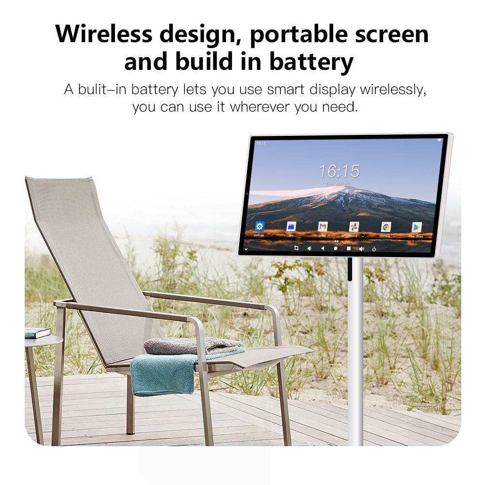 24 Inch Touch Screen Smart TV Android OS 128GB Rotation Monitor Built-in Battery With 13MP Camera