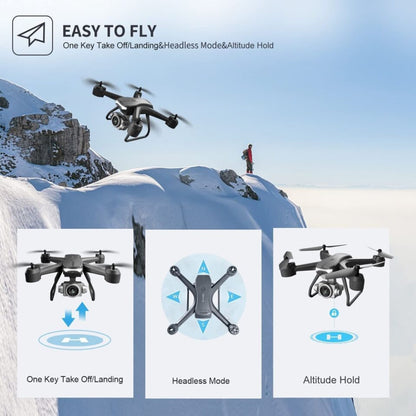 FPV RC Quadcopter Drone with HD Camera – WiFi App Control, Voice & Gesture Control, 30-Min Flight