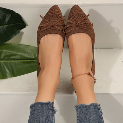 Women's Bow Knitted Loafers