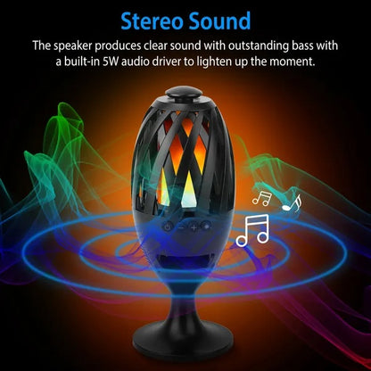 Wireless LED Flame Torch Speakers Waterproof