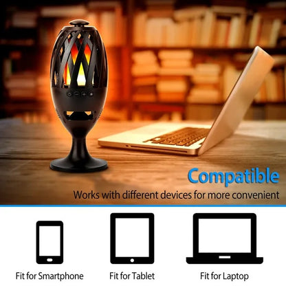 Wireless LED Flame Torch Speakers Waterproof