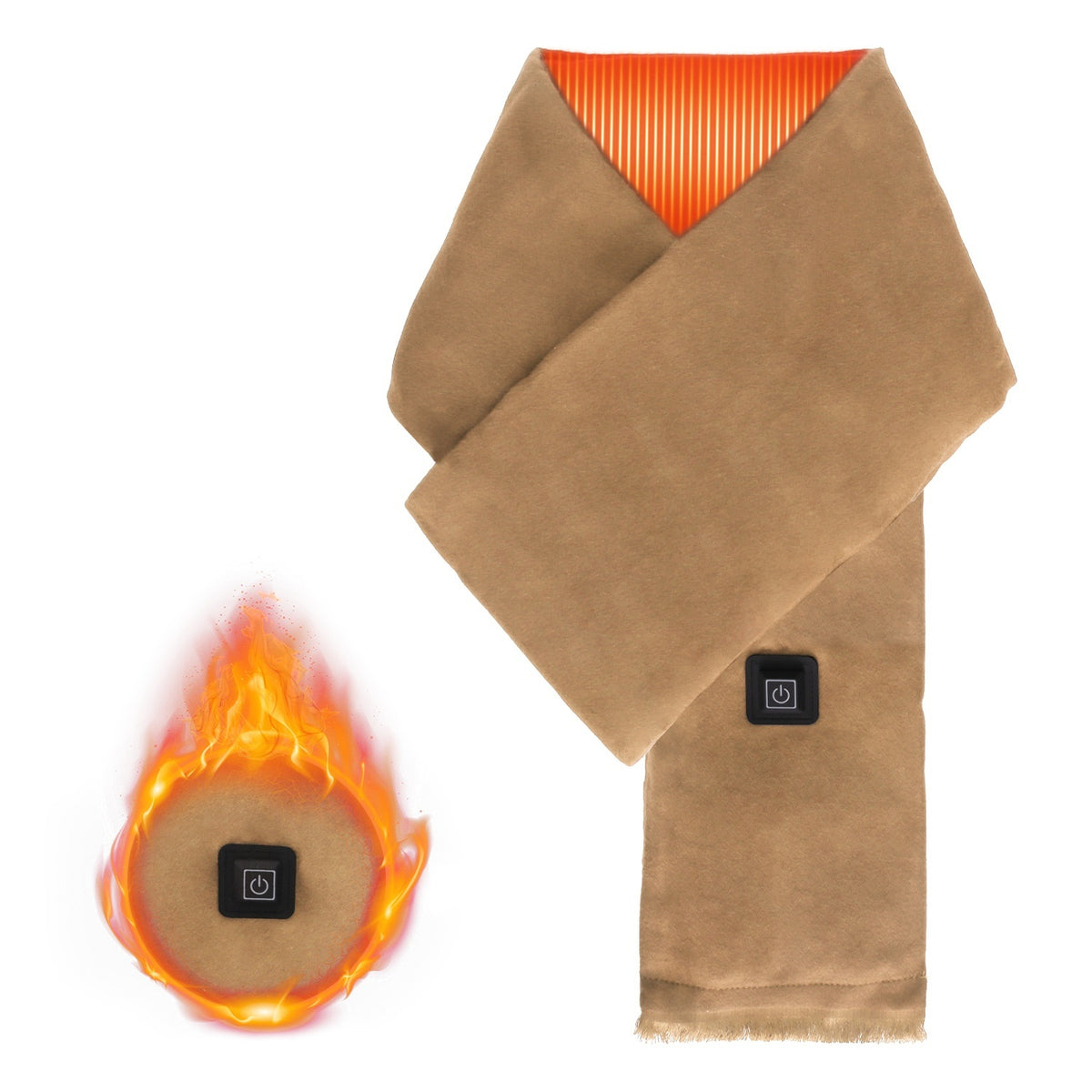 1Pc Electric Heated Winter Scarf USB Heating Neck Wrap Unisex