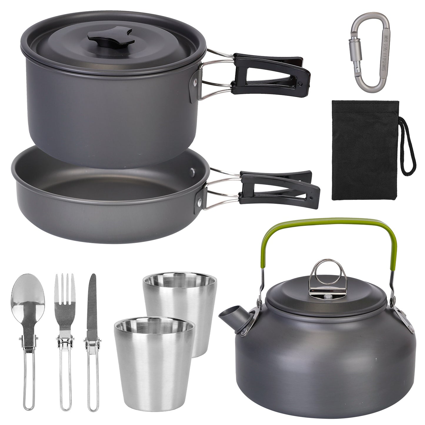 12Pc Camping Cookware Aluminum Set