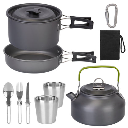 12Pc Camping Cookware Aluminum Set