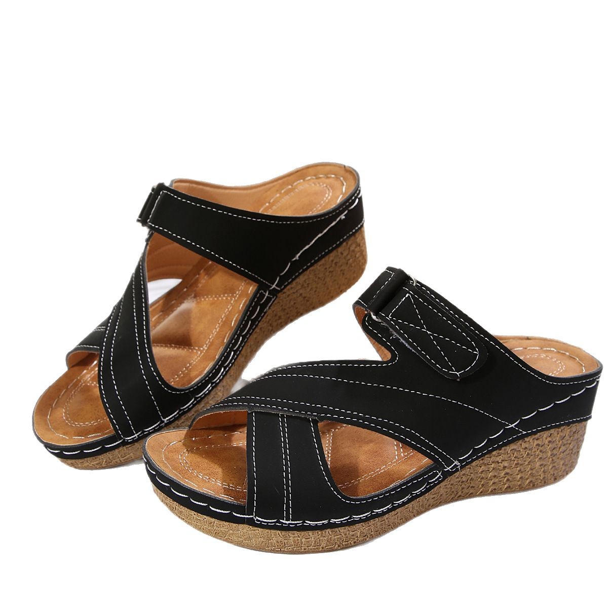 Lightweight Wedge Velcro Multicolor Shoes