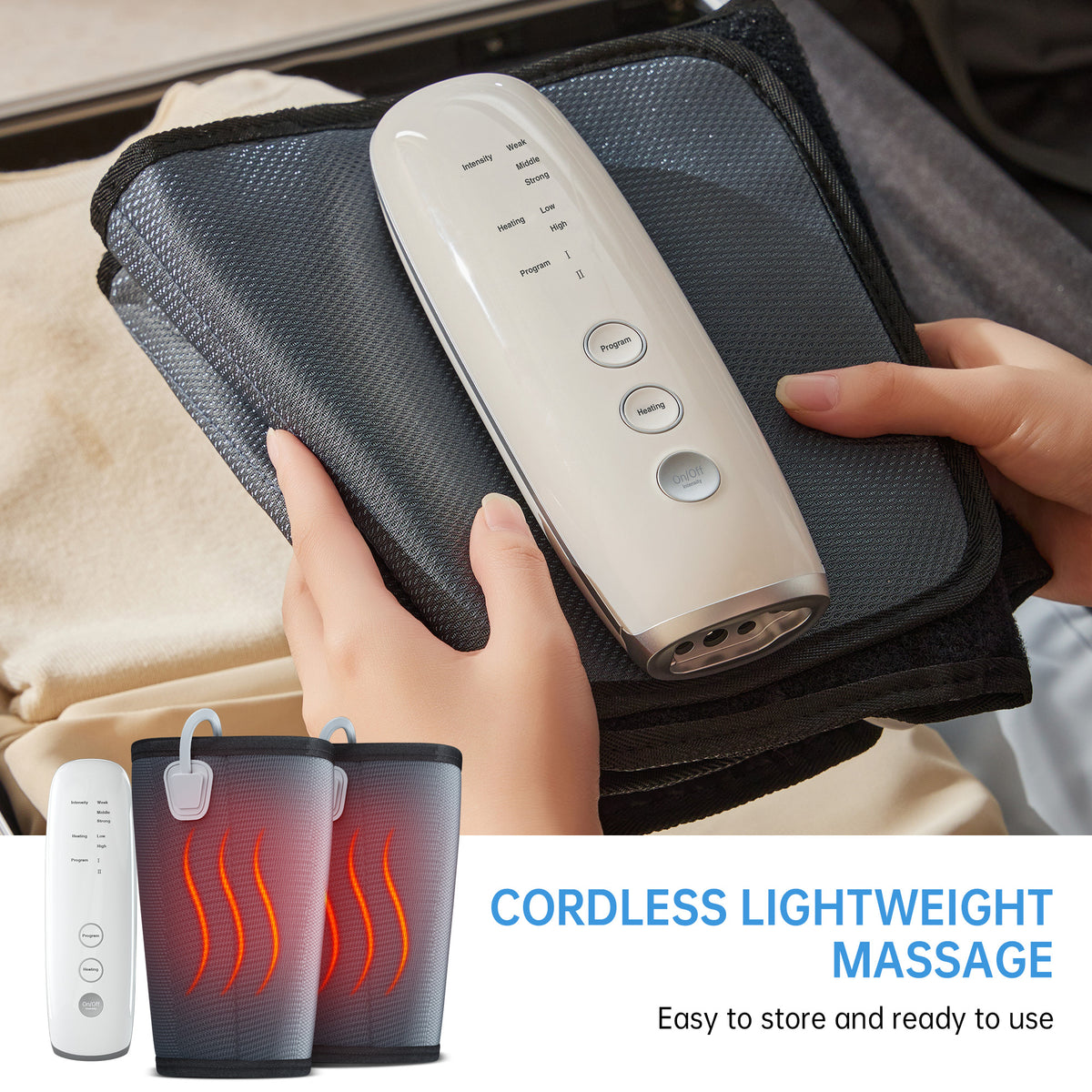 Leg Massage Device 3 Levels Of Pressure And Heat Therapy