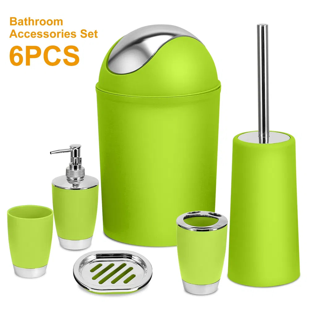 6 Pc Bathroom Set