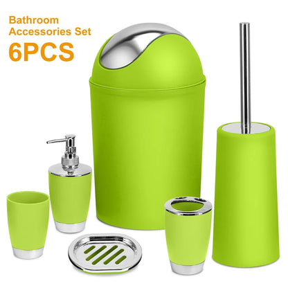 6 Pc Bathroom Set