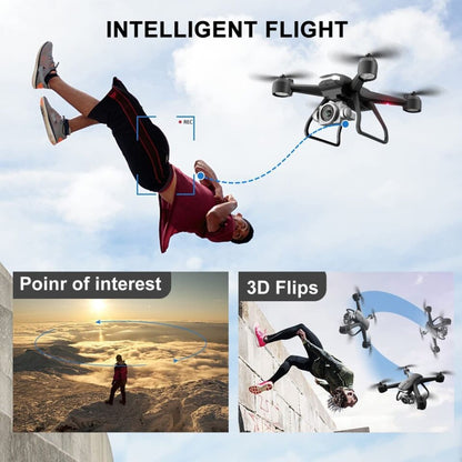 FPV RC Quadcopter Drone with HD Camera – WiFi App Control, Voice & Gesture Control, 30-Min Flight