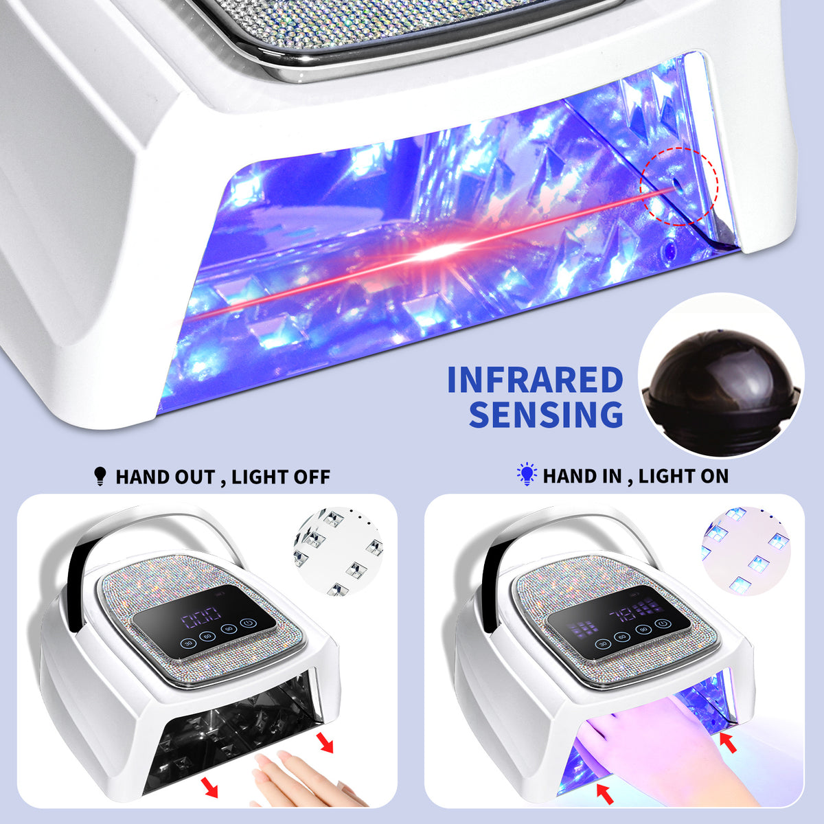 Rechargeable Cordless UV LED Nail Lamp