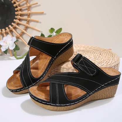 Lightweight Wedge Velcro Multicolor Shoes