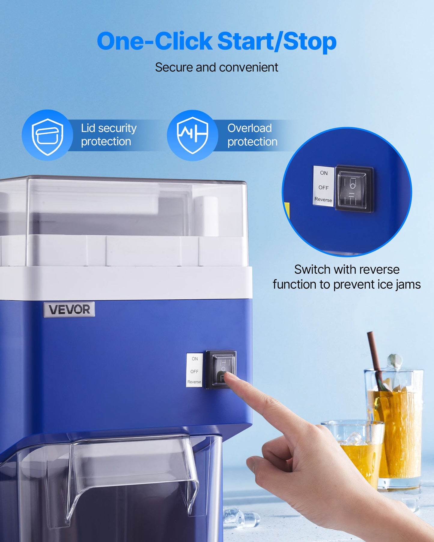Large Electric Snow Cone Machine 1.91QT /1.8L
